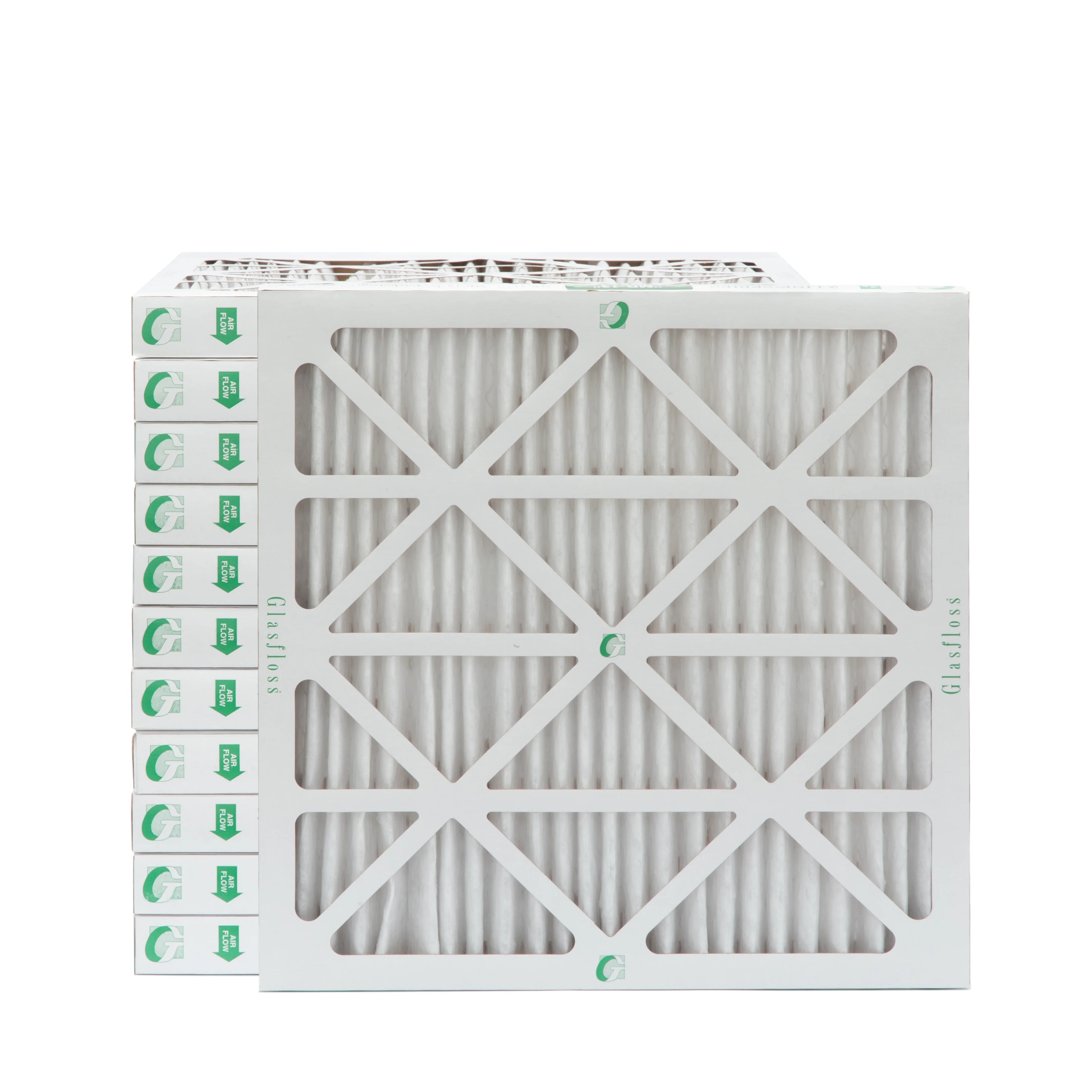 1-3/4 Glasfloss. Actual x Filters 24x24x2 10 23-3/8 Pleated Inch Size: Air 12 Pack of by MERV 2" 23-3/8 x