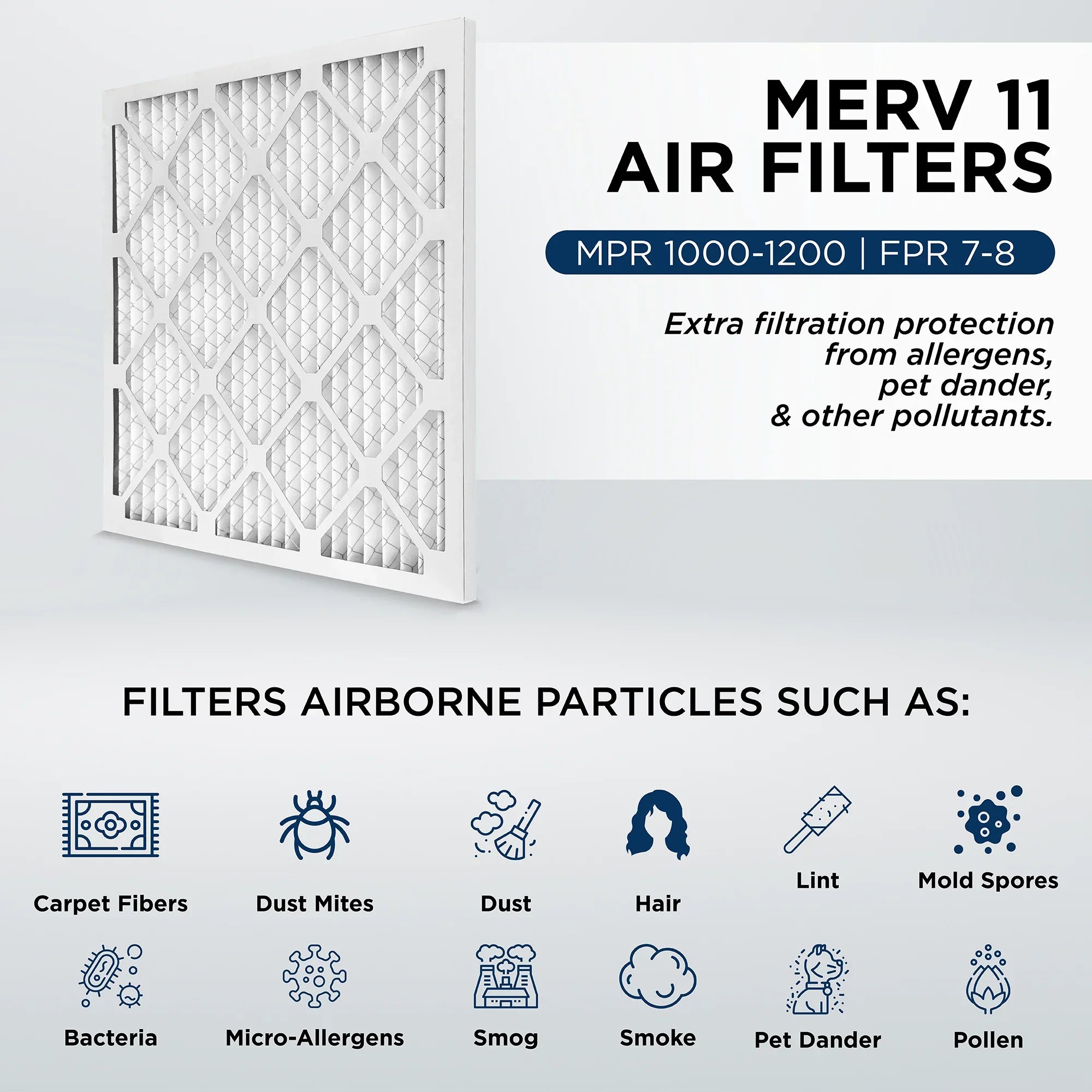 White Actual Size: x Pleated x 15-1/2 11, Pamlico. MERV by 1000 Air Pack. 3 AC Furnace Air 3-3/4, 19-1/2 Filters MPR 16x20x4 Pamlico