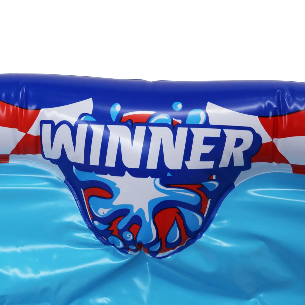 Water Tag - Fun! Side-by-Side-by-Side Feet Triple 16 Racing Racing Banzai Slide