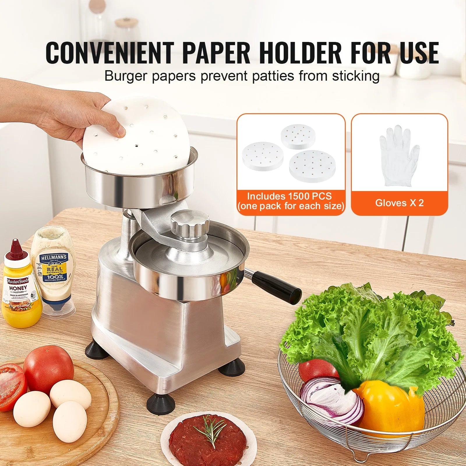 4"/5"/6" Patty Press Machine Commercial SKYSHALO Forming Burger Maker Hamburger