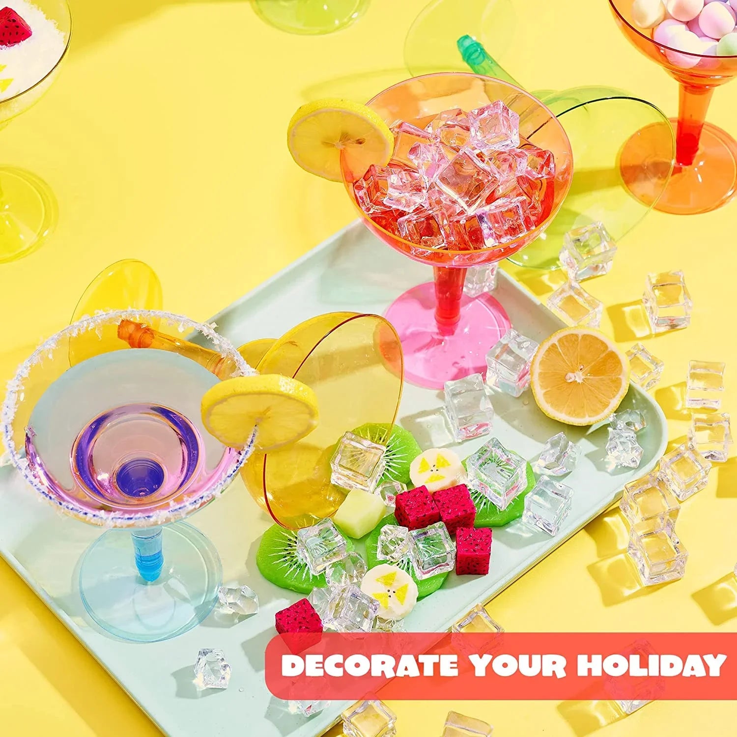 Cups Fun,Plastic Margarita Mayo JOYIN De Supplies Theme oz Party Fiesta 48 Margarita De Mexican Decorations,12 Decoration Party Glasses Cinco Party Mayo Glasses for Taco Cinco Plastic Pcs