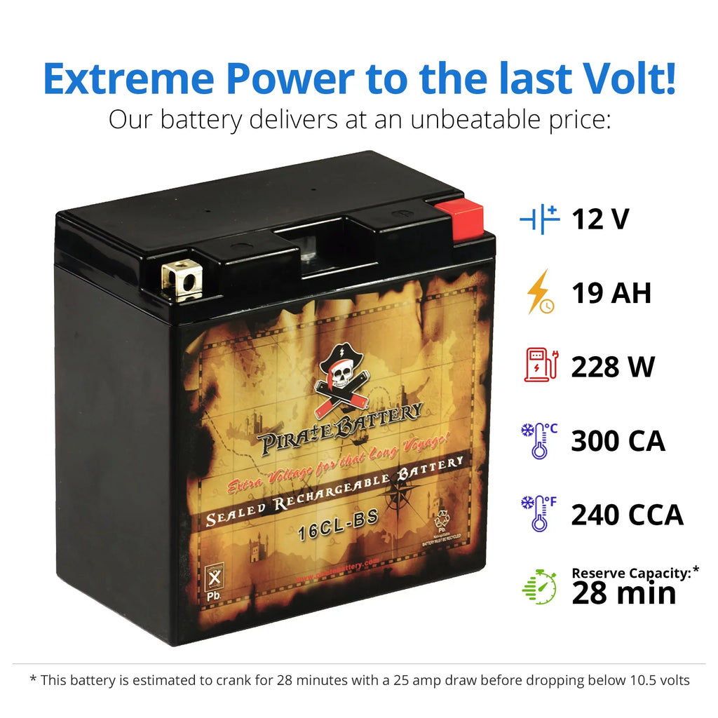 for All Battery Yb16cl-bs (94-07) Pwc (sea-doo) Models Pirate Brp Battery Year Other