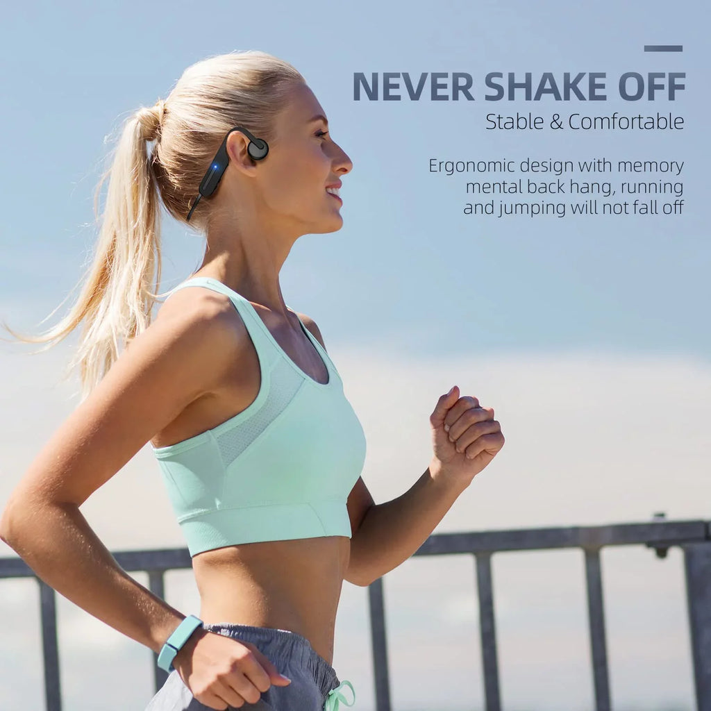 for Bluetooth Sports Driving Earphones, Bone Running, Cycling, 5.0 Hiking, Headset Open Headphones, Conduction Ear Sweat Wireless Headphones, Resistant
