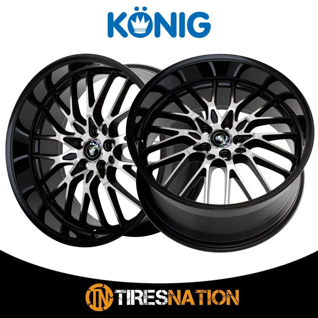 Wheel 5x112 16MB Face Lace With Gloss Machined +45et 17x8 Konig Black