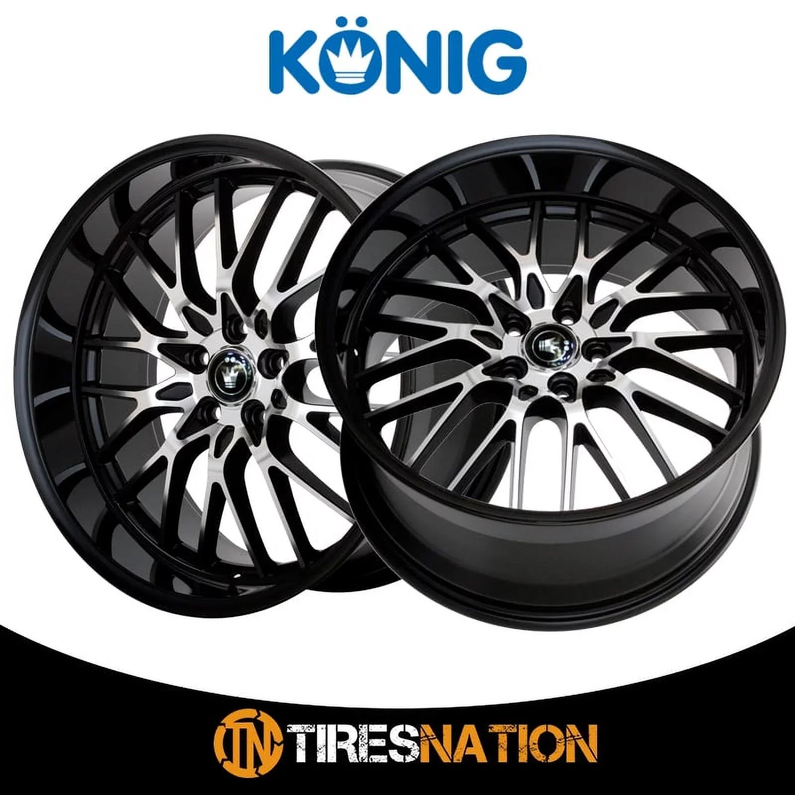 Wheel 5x112 16MB Face Lace With Gloss Machined +45et 17x8 Konig Black