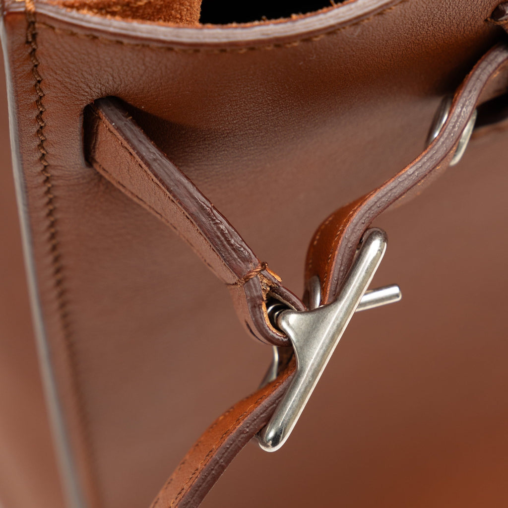 (Good) Bag DrawstringBag Unisex Bag Celine Calf Bucket Bucket Pre-Owned Big Brown Leather Authenticated