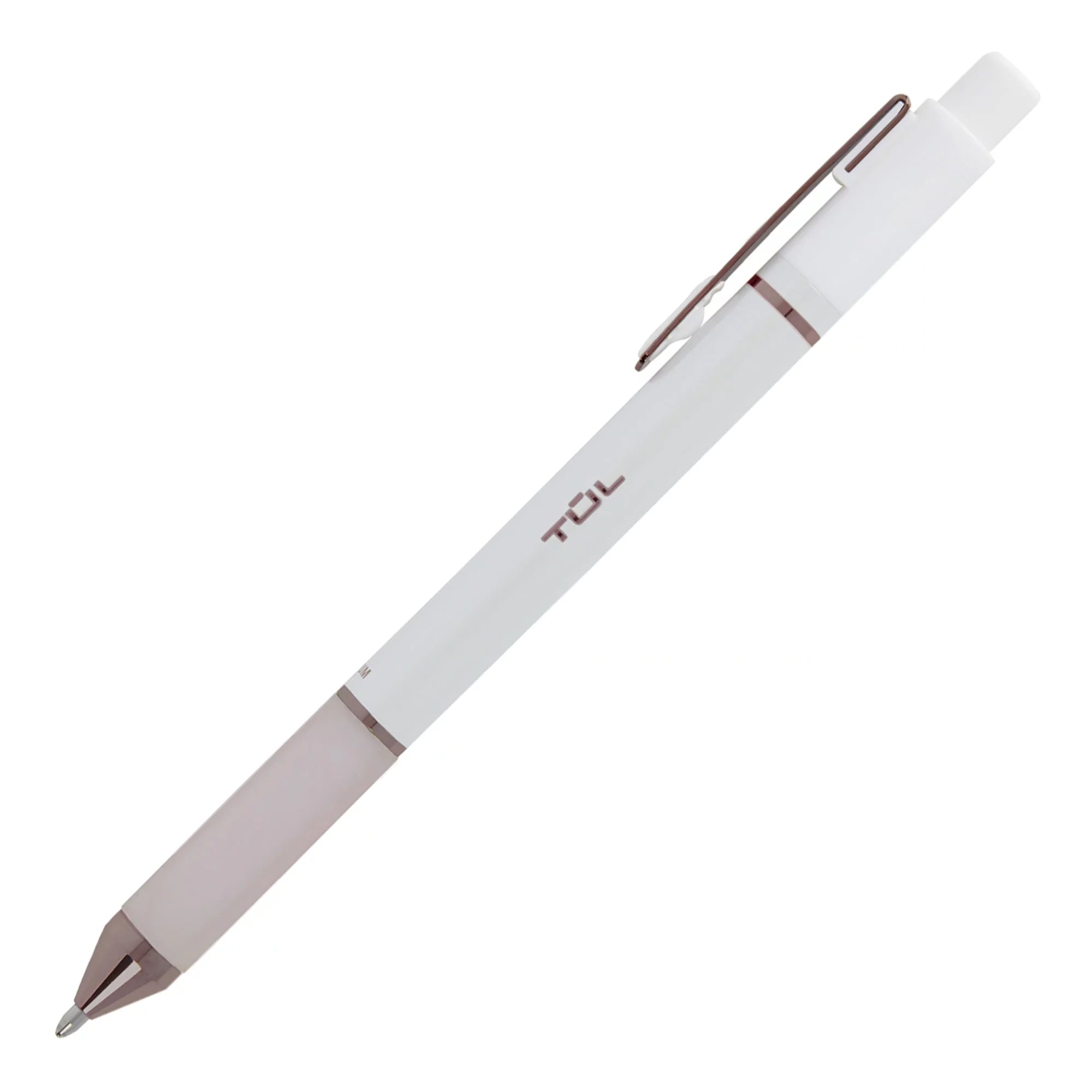 Pens Barrel, Pack 12 Point, Black 1.0 Ink, Retractable TUL? mm, Medium Pearl Of Ballpoint BP Pens, Series White