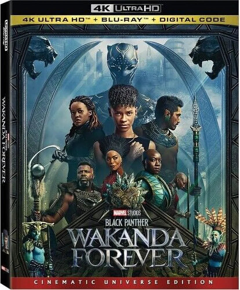 With Mastering Wakanda UHD Blu-ray] Black [New 4K Panther: Blu-Ray, 4K Forever