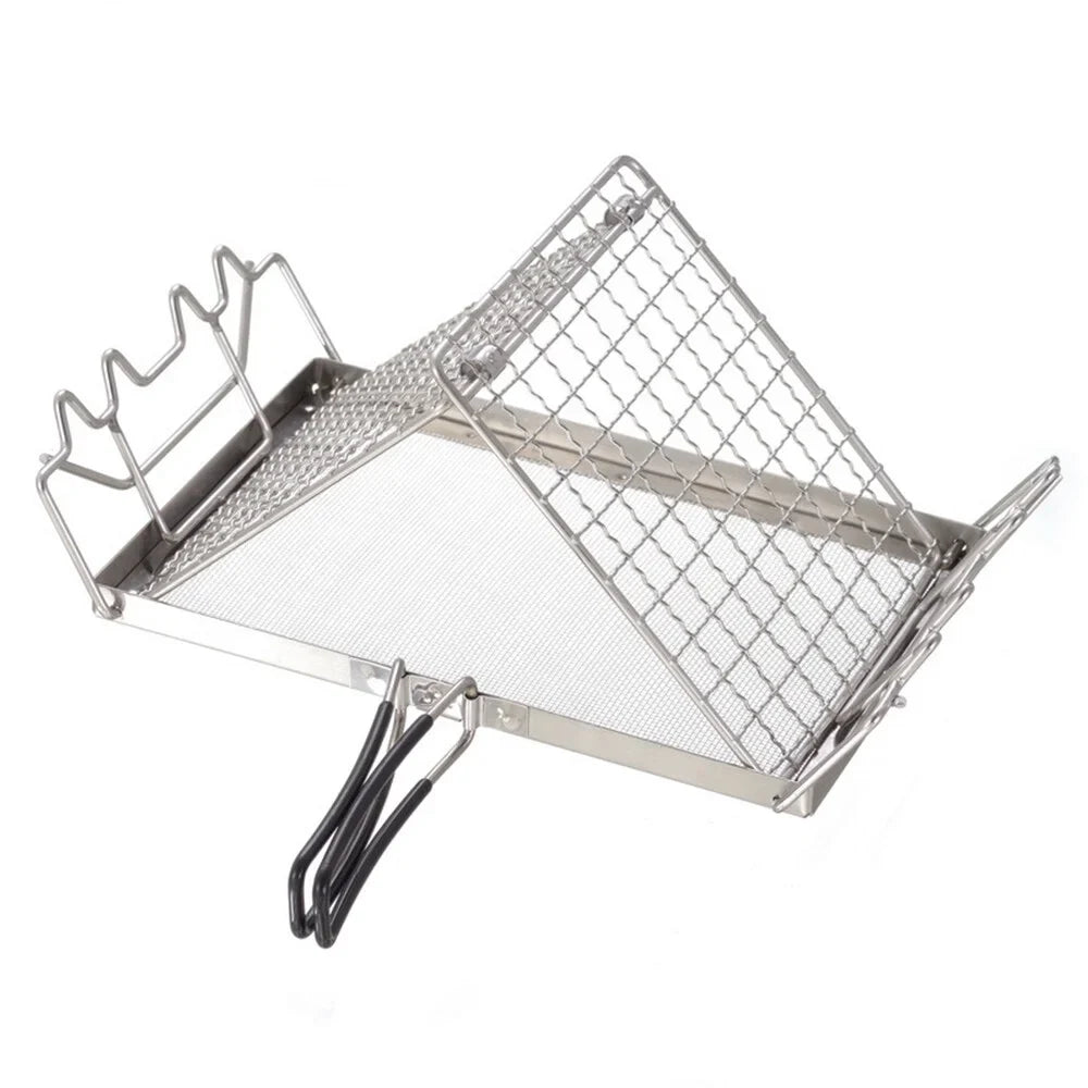 Toaster Toaster Stove Camp for Camping FlyFlise Bread Steel Rack Stainless Backpacking Picnic Folding