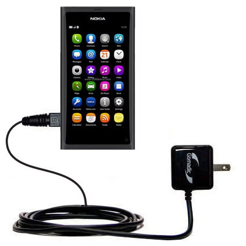 Uses suitable foldable - the Gomadic AC TipExcha output for a Home power Intelligent Nokia design with N9 plug Compact - Charger Wall High convenient,