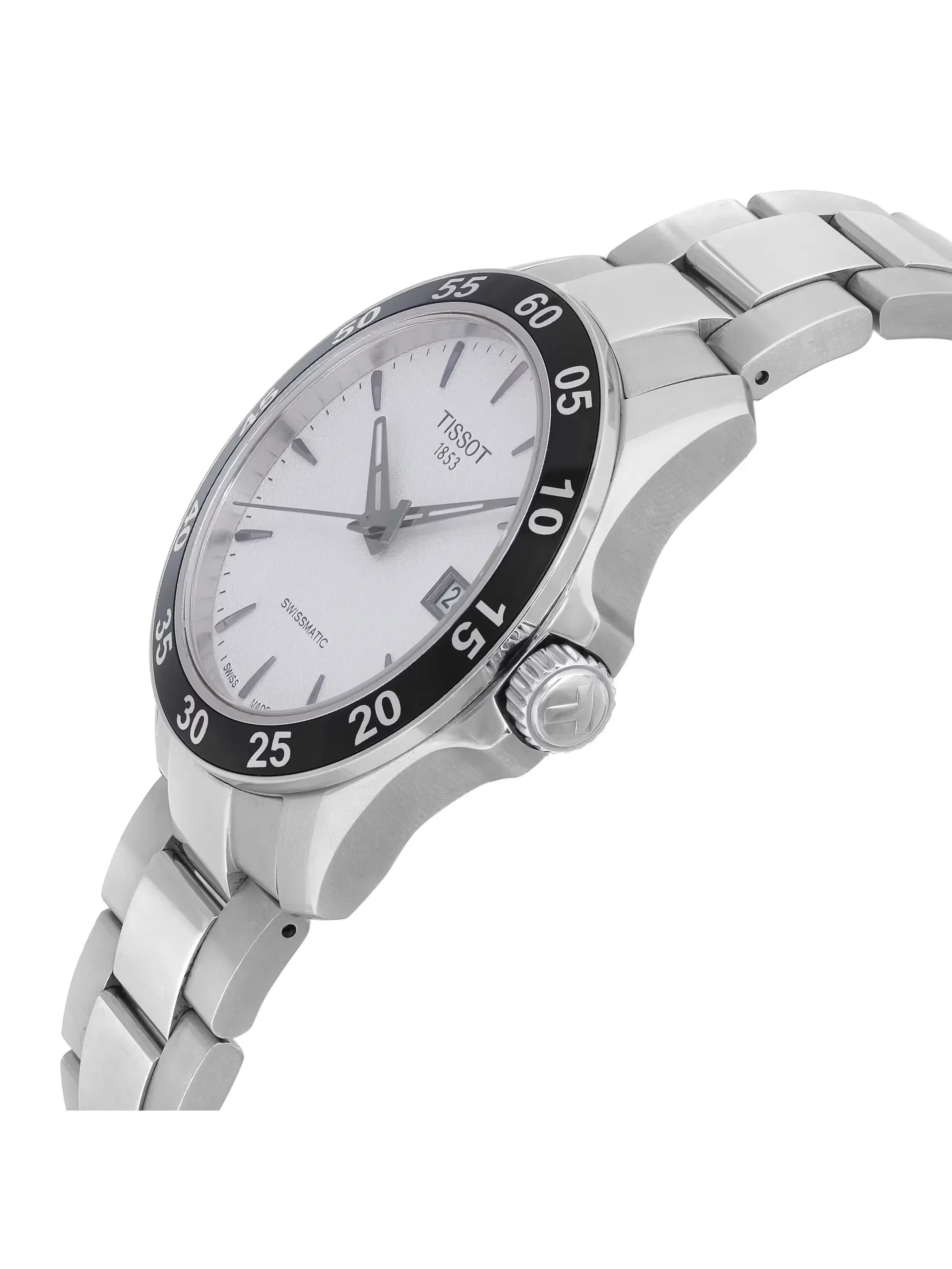 Tissot Automatic Swissmatic V8 T106.407.11.031.00 Watch Silver Steel Men Dial