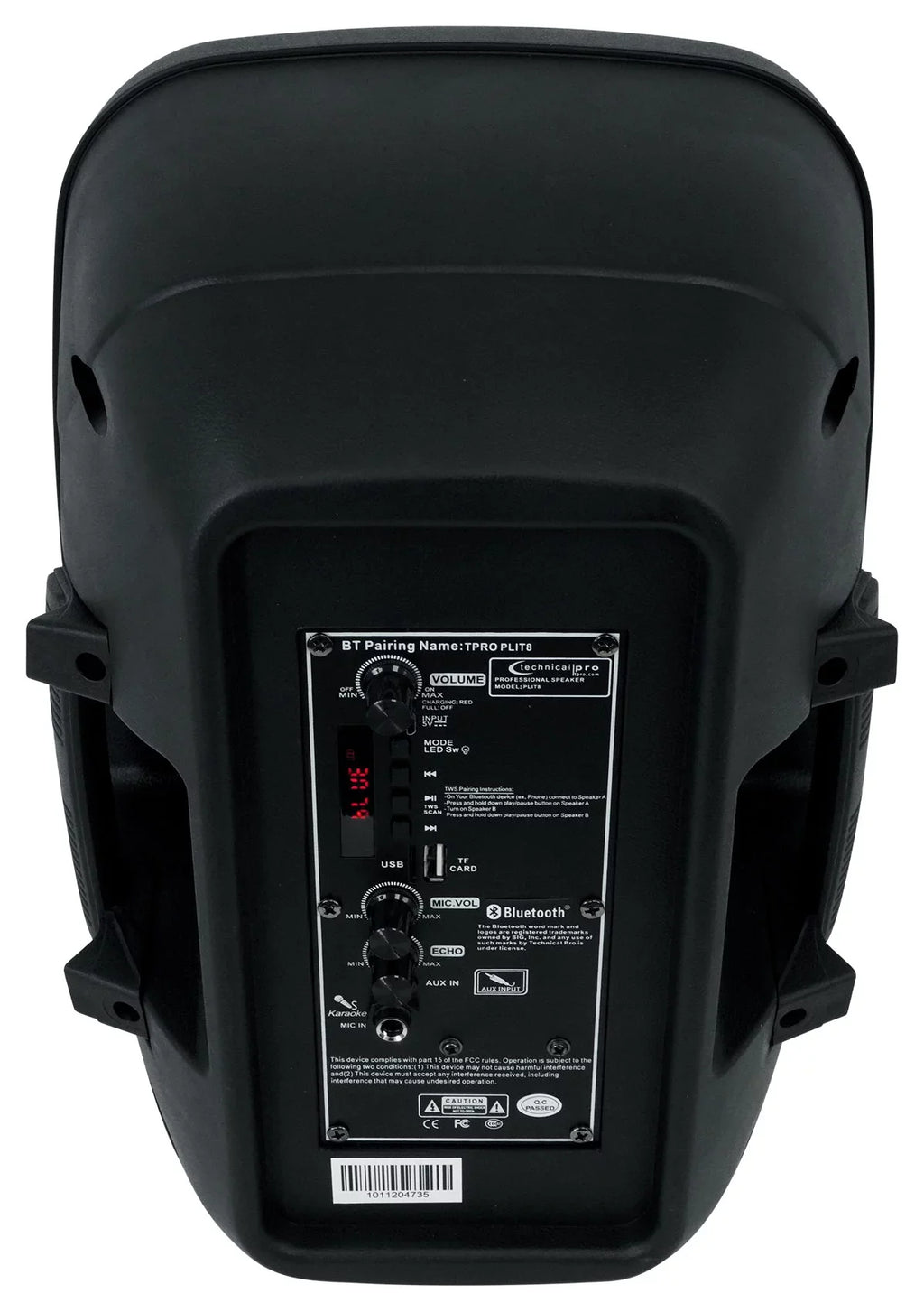 Party Technical LED PLIT8 Bluetooth 8" Link (2) Speakers+Wireless Portable Pro
