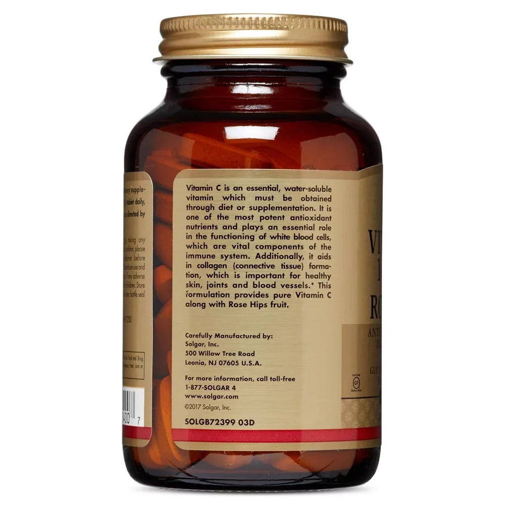 Tablets, Hips Vitamin mg 1000 with Solgar Ct Rose 100 C