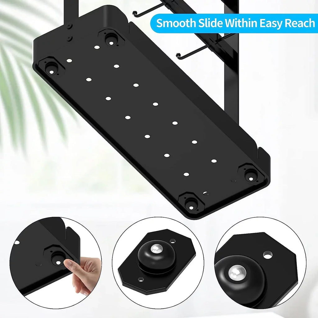16 Base Coffee Movable for Countertop, Tree with Hooks Rack Tier Mug Mug Holder Storage Cup Holder Cup Hooks,2 Holder Black BOIVSHI Coffee with