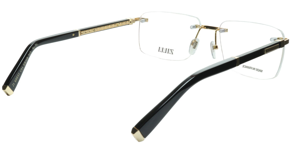 Rimless Eyewear High Titanium with Leather Quality Made and Real ZILLI