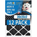 Made of 8 FPR Filters 5, AIR. Comparable Furnace Filter Retention MERV Pack USA 20x25x2 700, Rating, - Pet in CLEAN WICKED by Filters Air MPR FILTERS to AIRX 12 Odor