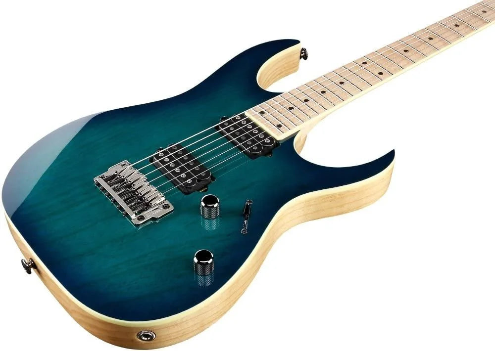 Ibanez Burst Electric 6-String RG Series RG652AHMFX Green Nebula Guitar Prestige
