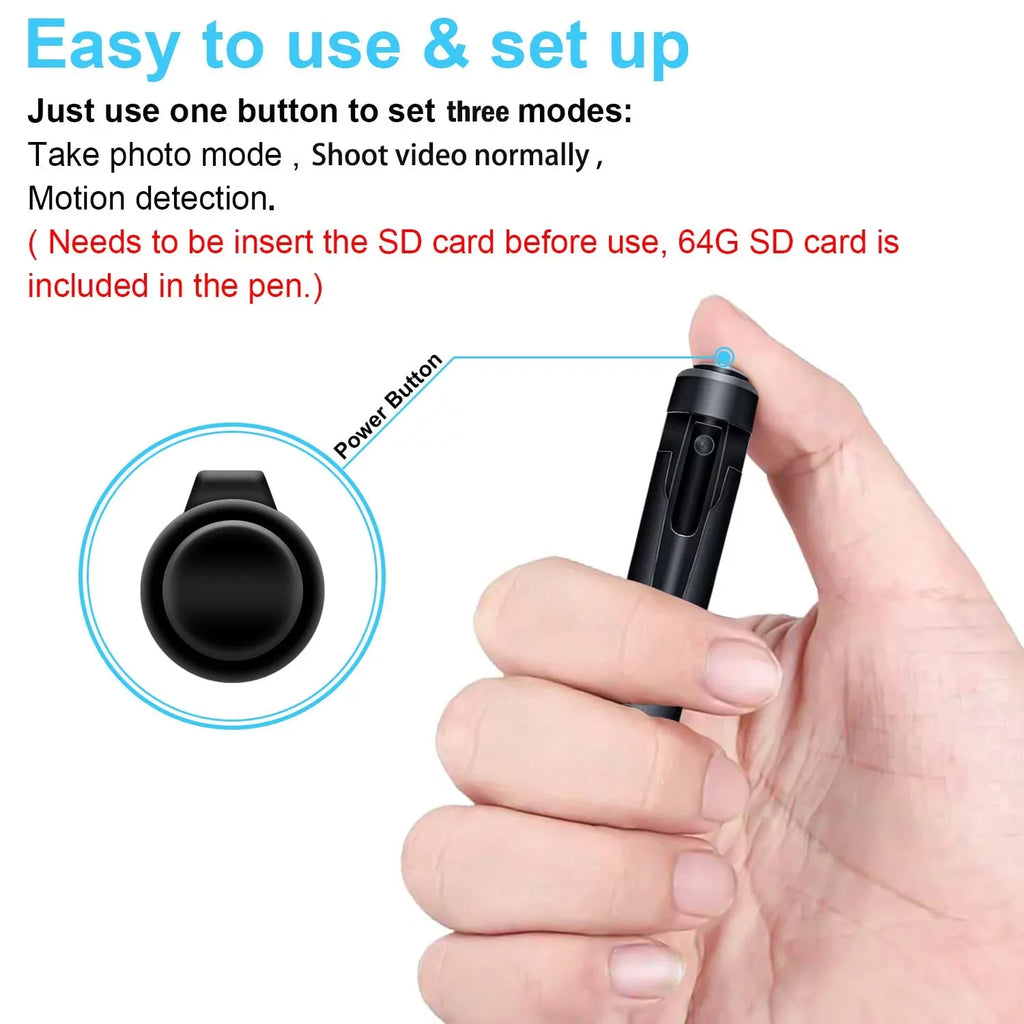 Portable Recorder, HD 1080P Recording Pocket Camera Classroom Security Camera Meetings Indoor Video Video for Camera