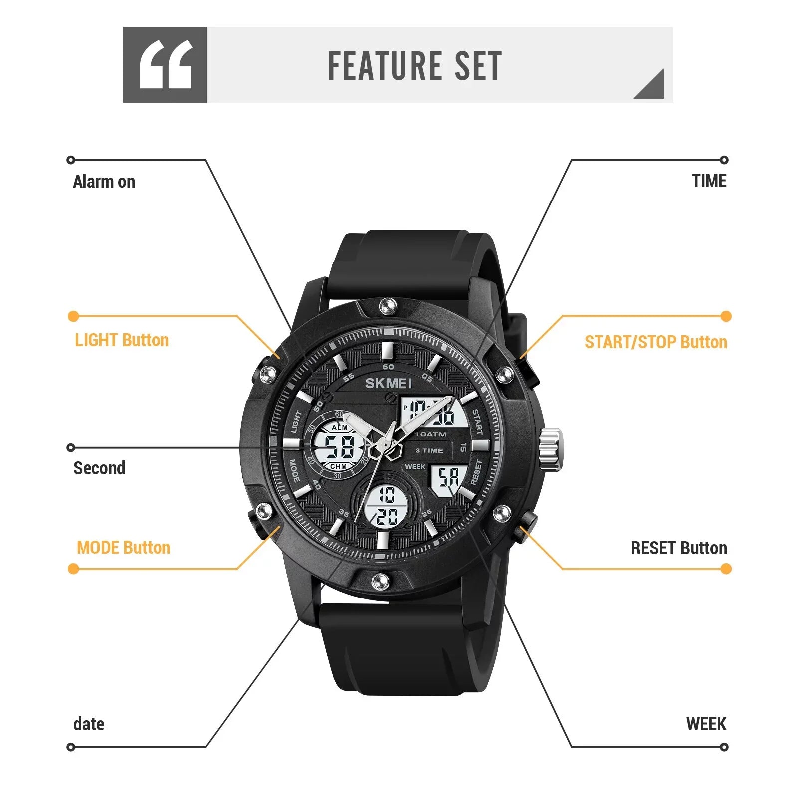 Count Men's Light Down Original Fashion Wristwatches Digital Watches Skmei Clock Waterproof Led - Man 100bar Brand Wristwatch Sport Luxury Top Watch