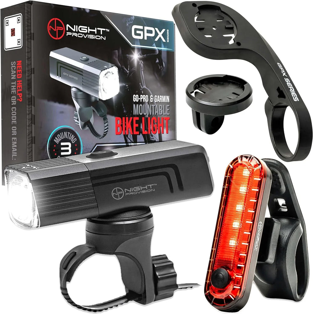 2023] Mounts Light and Bike Lights USB-C Front GPX-950 Compatible Back Rechargeable Garmin/Go-Pro Bicycle with [New