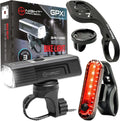 2023] Mounts Light and Bike Lights USB-C Front GPX-950 Compatible Back Rechargeable Garmin/Go-Pro Bicycle with [New
