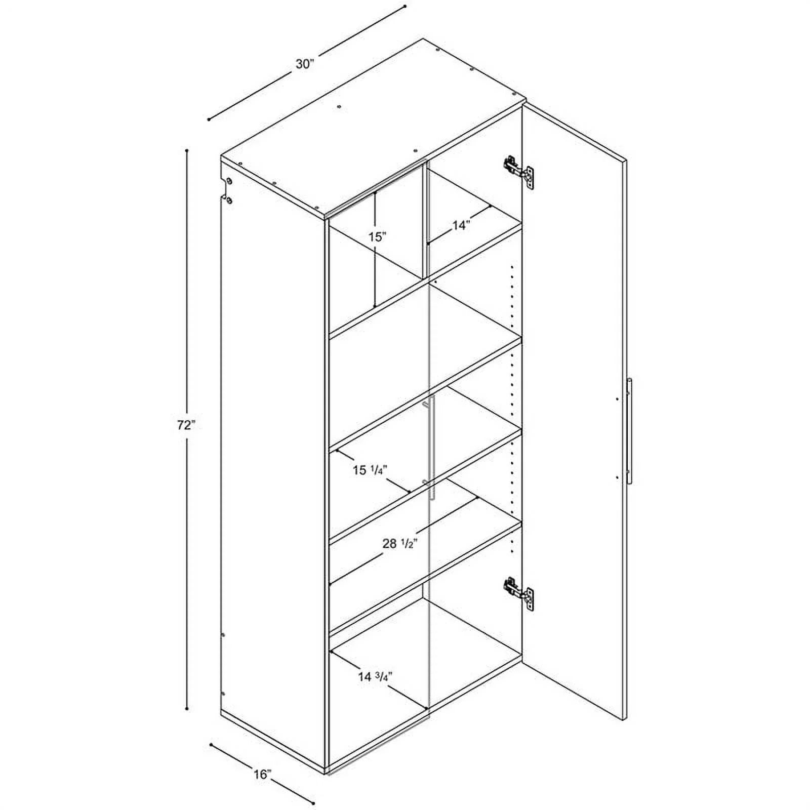 Wall Cabinet Large Garage Mounted 90" Set in Pemberly White Piece Row 3