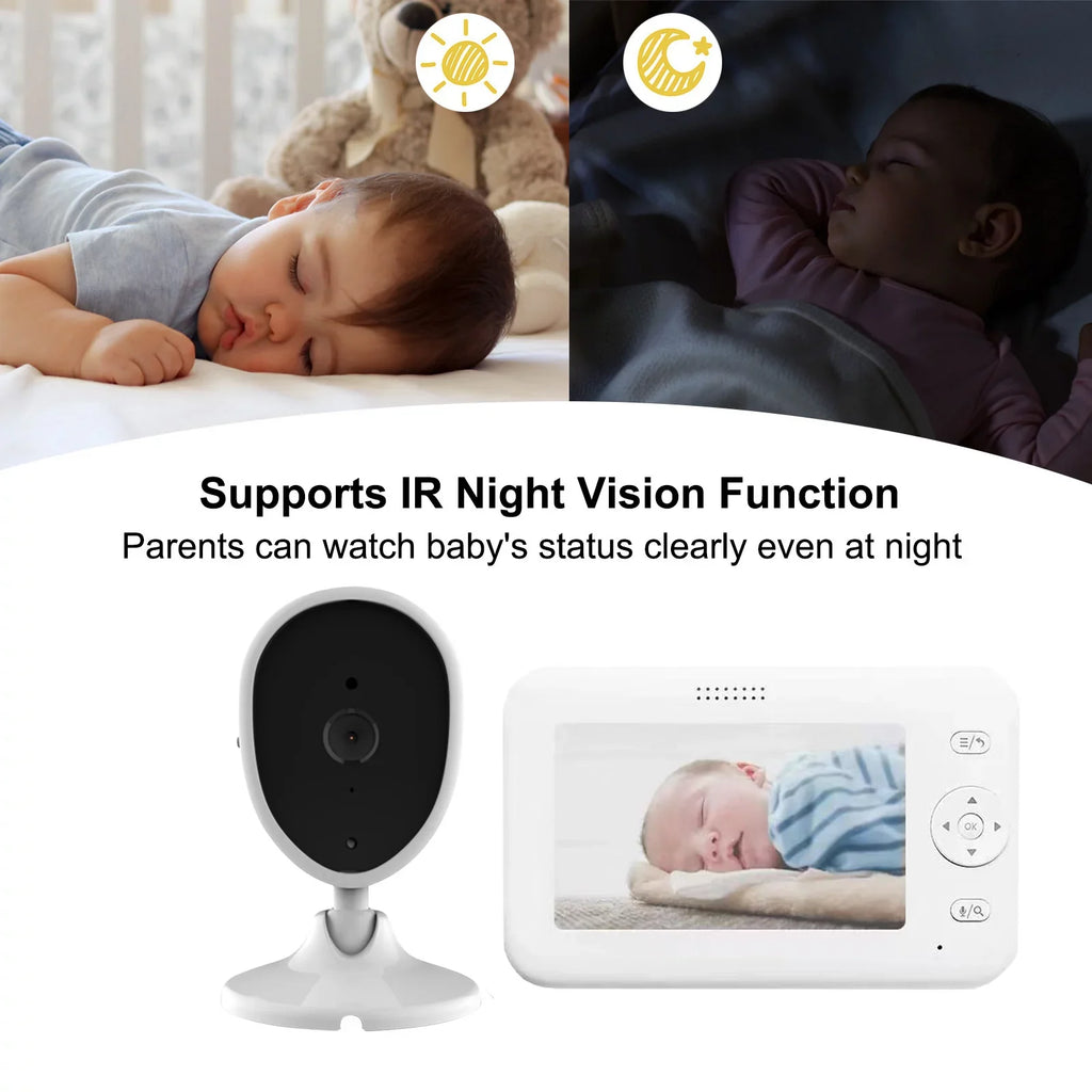 LCD IR Inch Motion Detection Built-in Monitor Video for Wireless Monitor TFT Room with Functions Screen Detection Arealer 4.3 Lullabies Monitor