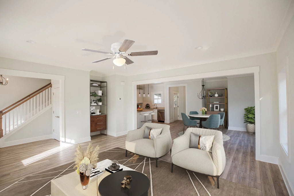 with Fan 52 Reverse Kit, Blades, Mainstays Hugger inch Airflow 5 Indoor Light Ceiling White,