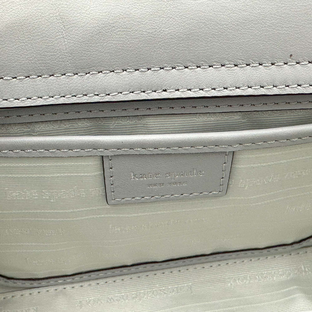Tote Crystal Platinum Grey Sam - Spade Fabric Mini Icon Kate Embellished