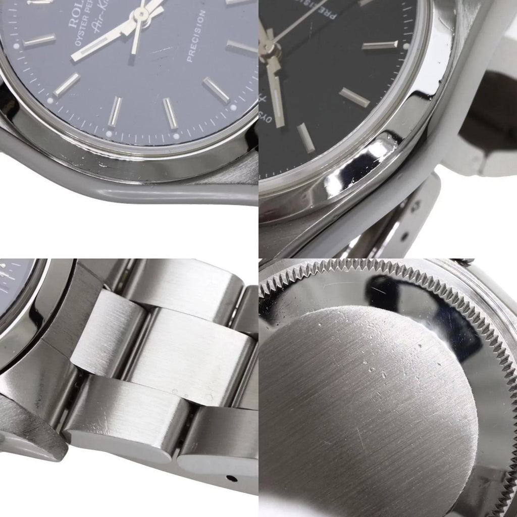 Steel ROLEX Pre-Owned Rolex (Good) Air Watch King Men's 14000M Stainless SS