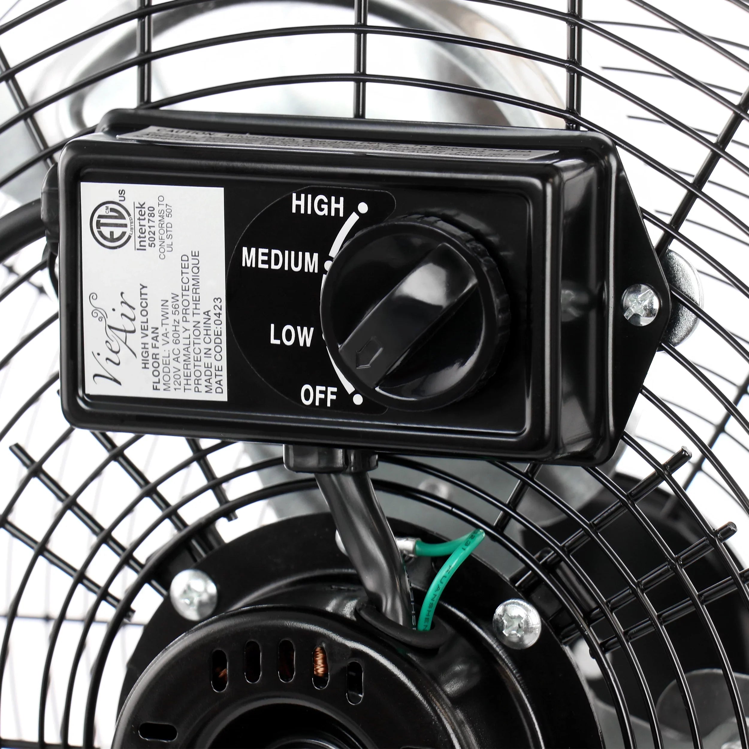 Twin Vie 14 Industrial with Duty Air Floor Inch Fan Settings Pack High Speed Heavy 3 Metal Velocity