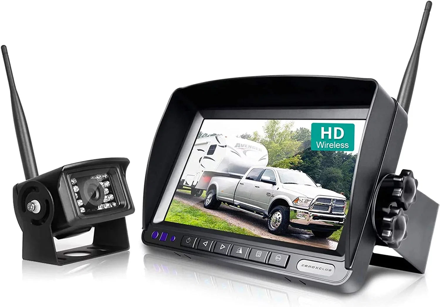 Camera Wireless Waterproof Reverse 5th System+7 Trailer Camera Truck IP69 RV Inch for ZEROXCLUB W01 Backup Wireless Wheel Rear Monitor Bus LCD