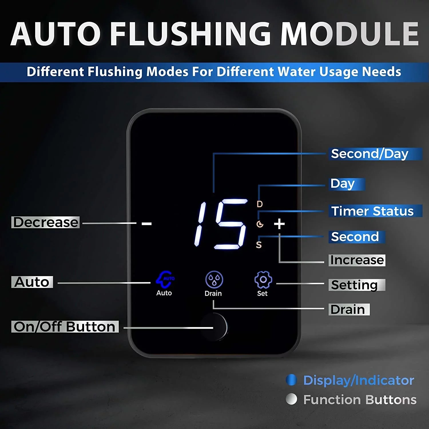 WSP50ARJ Module, Clear Spin-Down iSpring Sediment Touch-Screen Filter, Auto Microns Size, Capacity, Large with Housing, Flushing Jumbo Upgraded Water Top 50 Brass Reusable