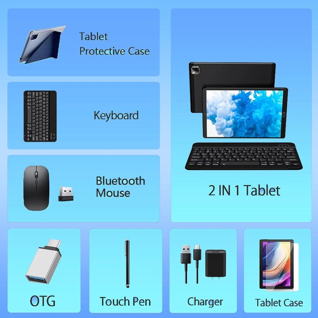 Tablet Expand, 11 Certified,Black 128GB 5G/2.4G Wi-Fi, with RAM Tablets Android ROM HD Keyboard, inch PC 4GB Tablet IPS 6000mAh 64GB Display, Case,Mouse,GMS 10 with