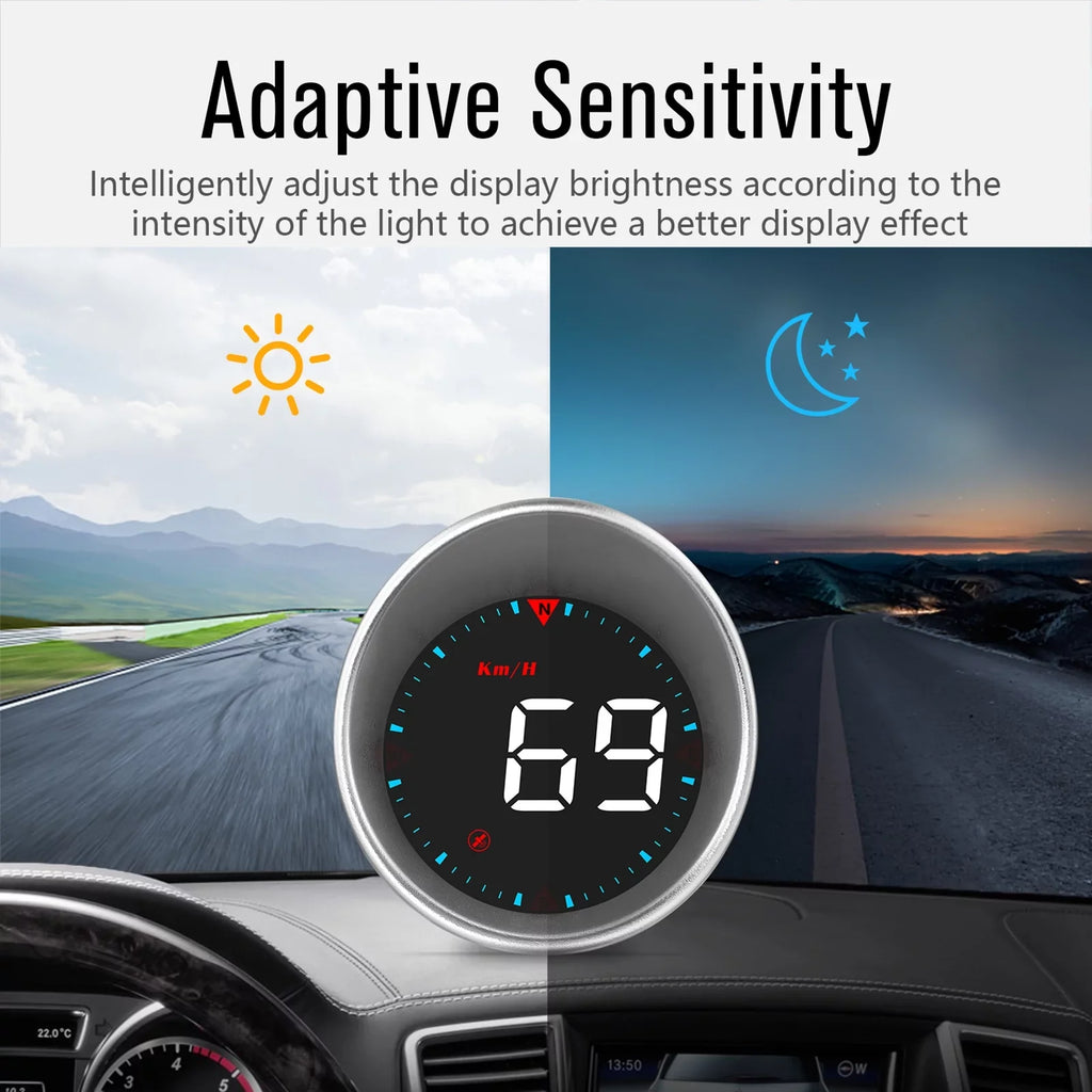 Overspeed Angle, Fatigue Compass Mileage, Driving Car Head-up Digital and Speedometer Display Car Display Aibecy Driving
