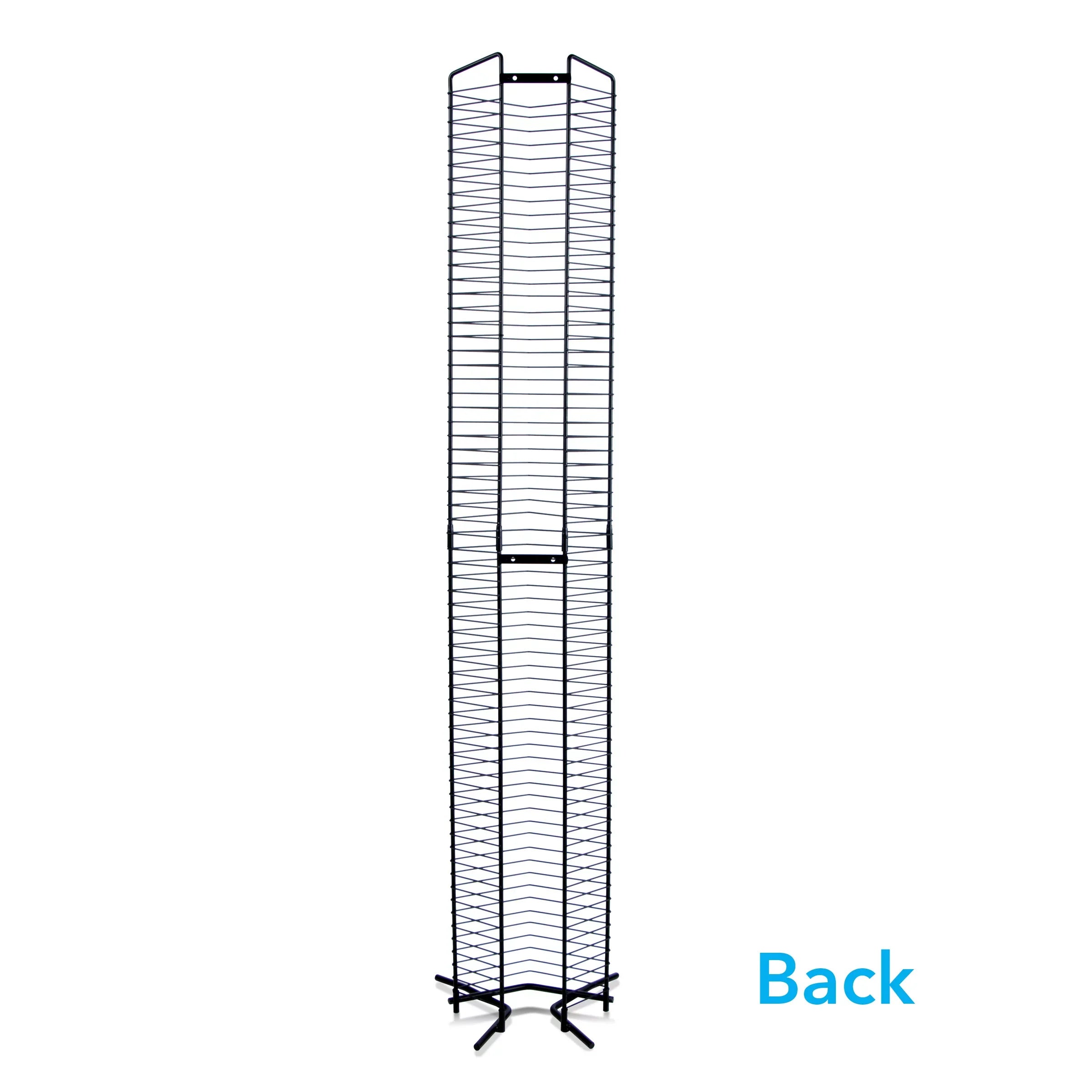 Atlantic Media 65-Disc Black Tower, Heavy Contemporary Guage Steel Onyx Storage