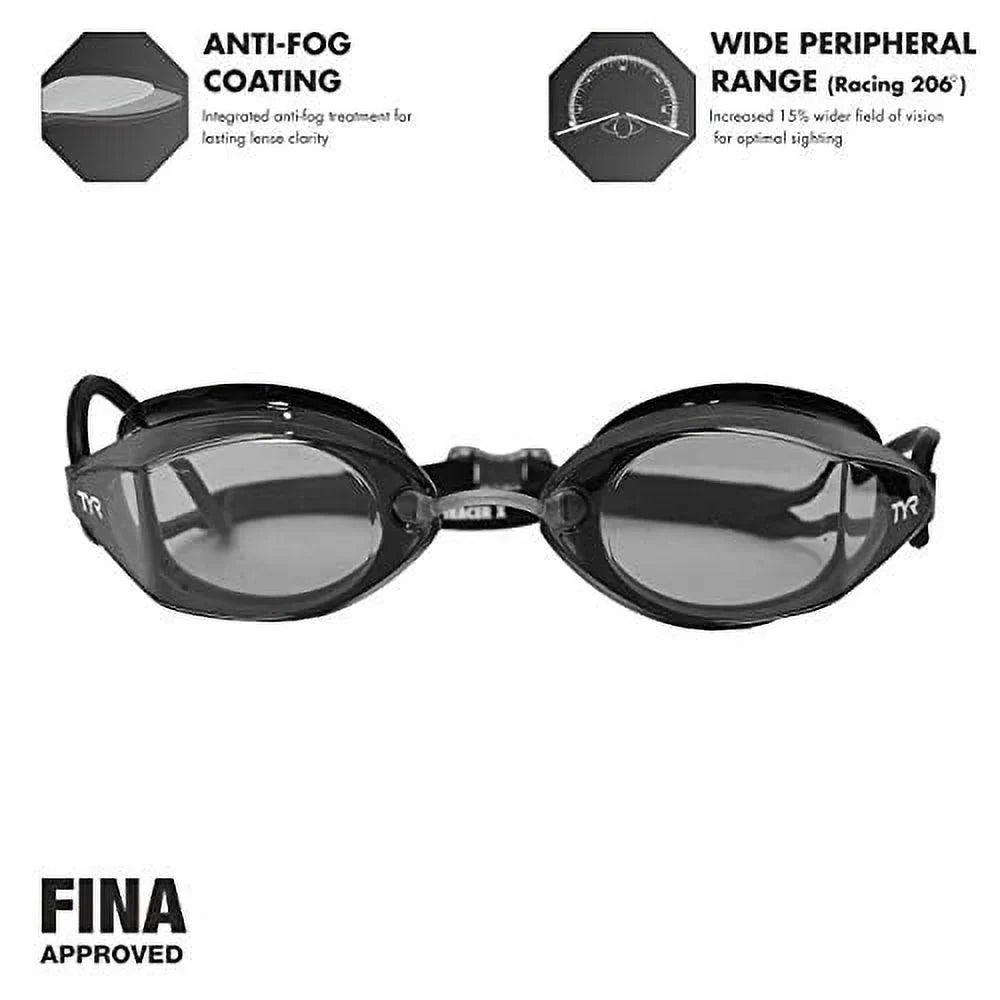 Black Lens Goggle Racing TYR Tracer Smoke - Goggle Swim X