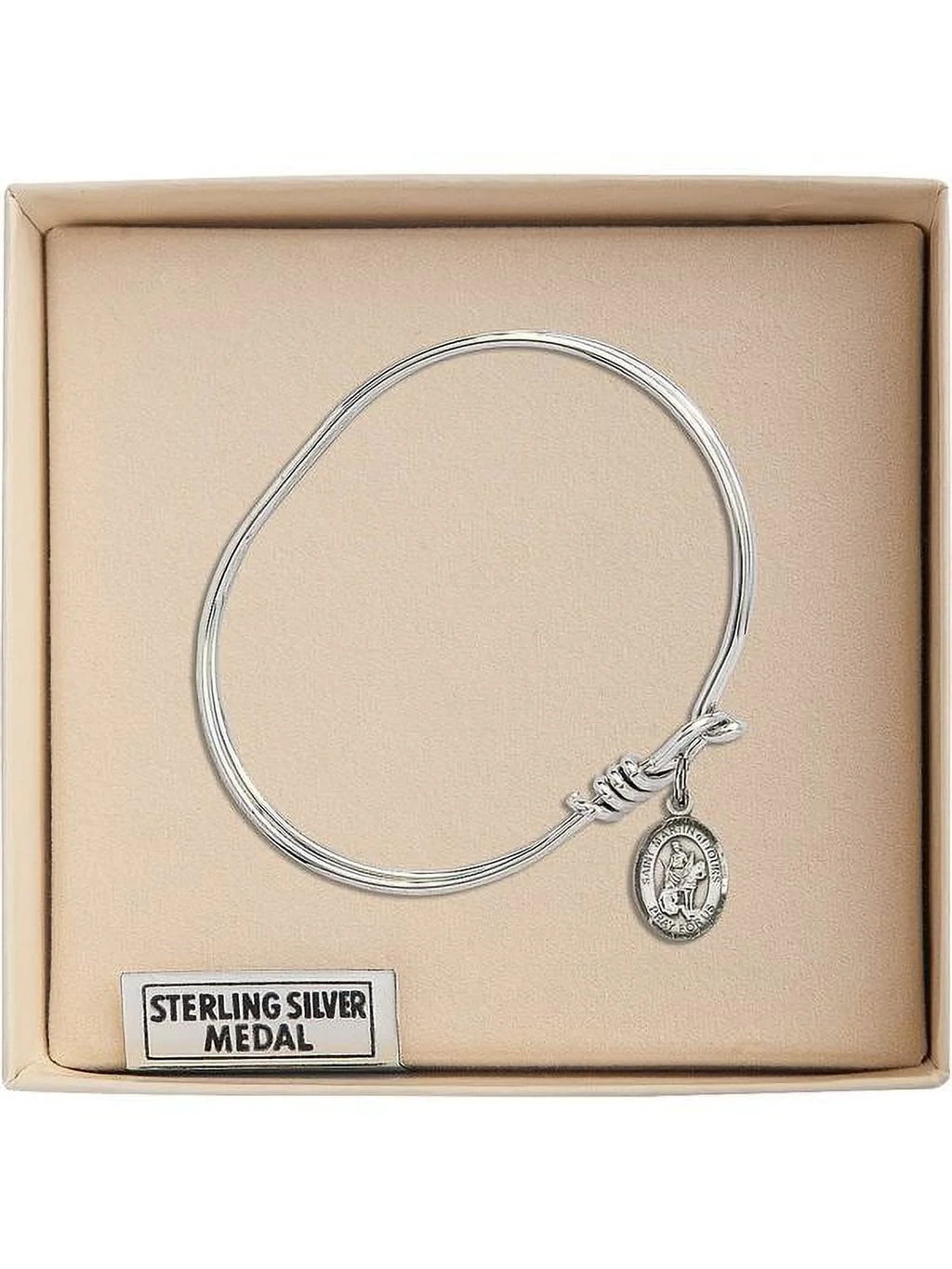 Bracelet Bangle in Hook 5 Oval Sterling w/ inch Eye Silver 3/4 Martin of Tours St.