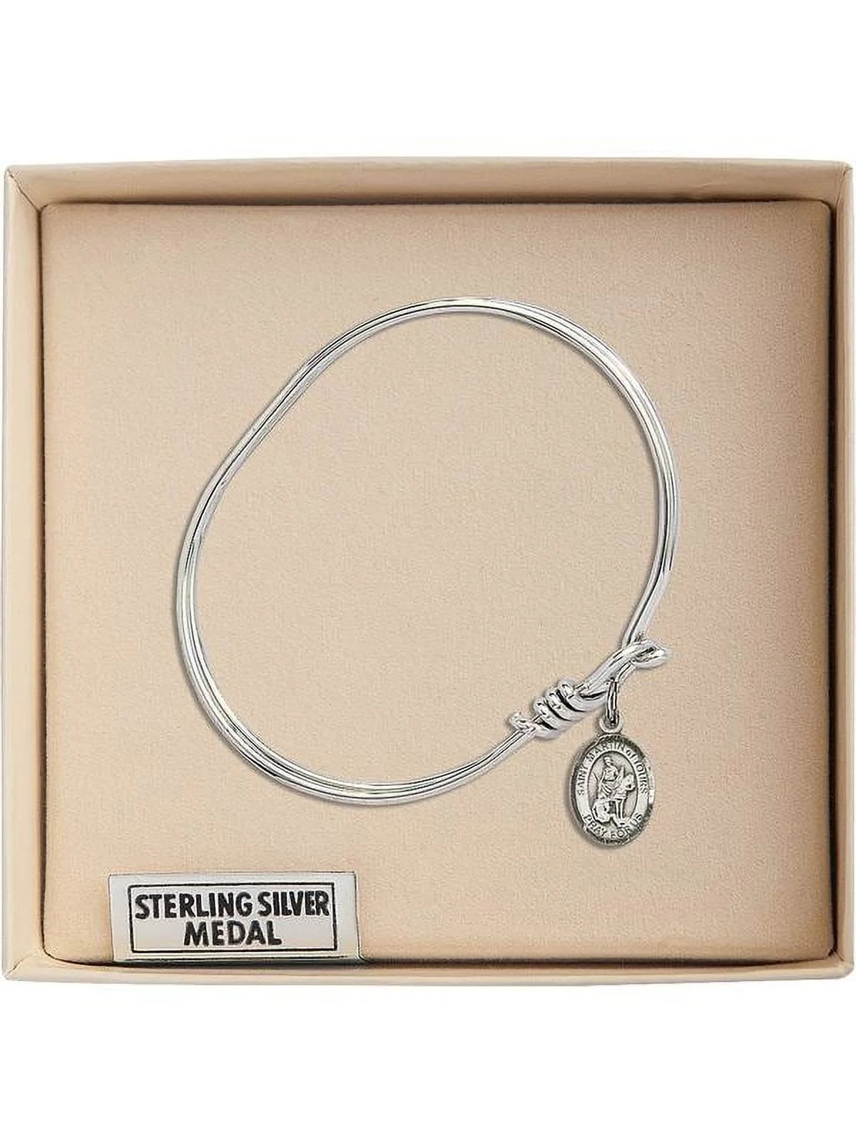 Bracelet Bangle in Hook 5 Oval Sterling w/ inch Eye Silver 3/4 Martin of Tours St.