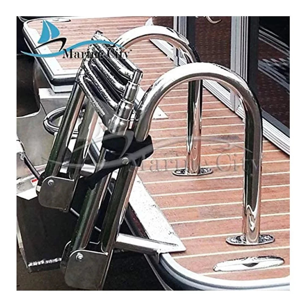 4 Stainless Telescoping Ladder Marine City Steel Step Transom