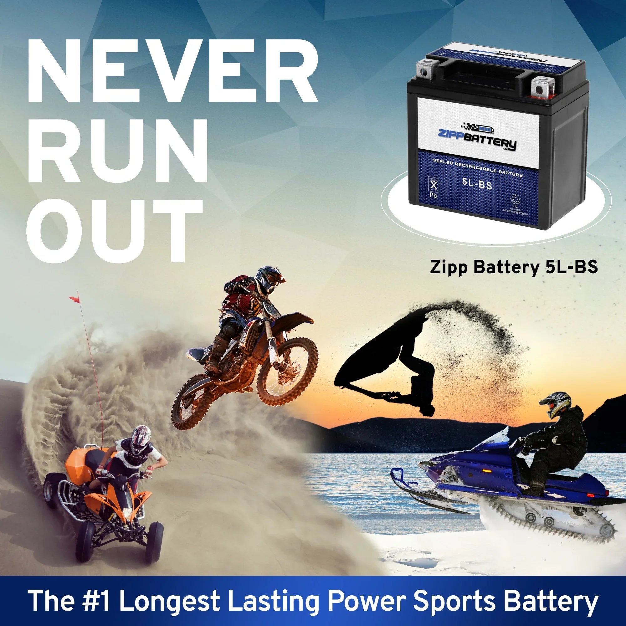 for Battery Zipp 90Cc Atv Arctic 2008 Dvx90, Battery Ytx5L-Bs Cat Utility