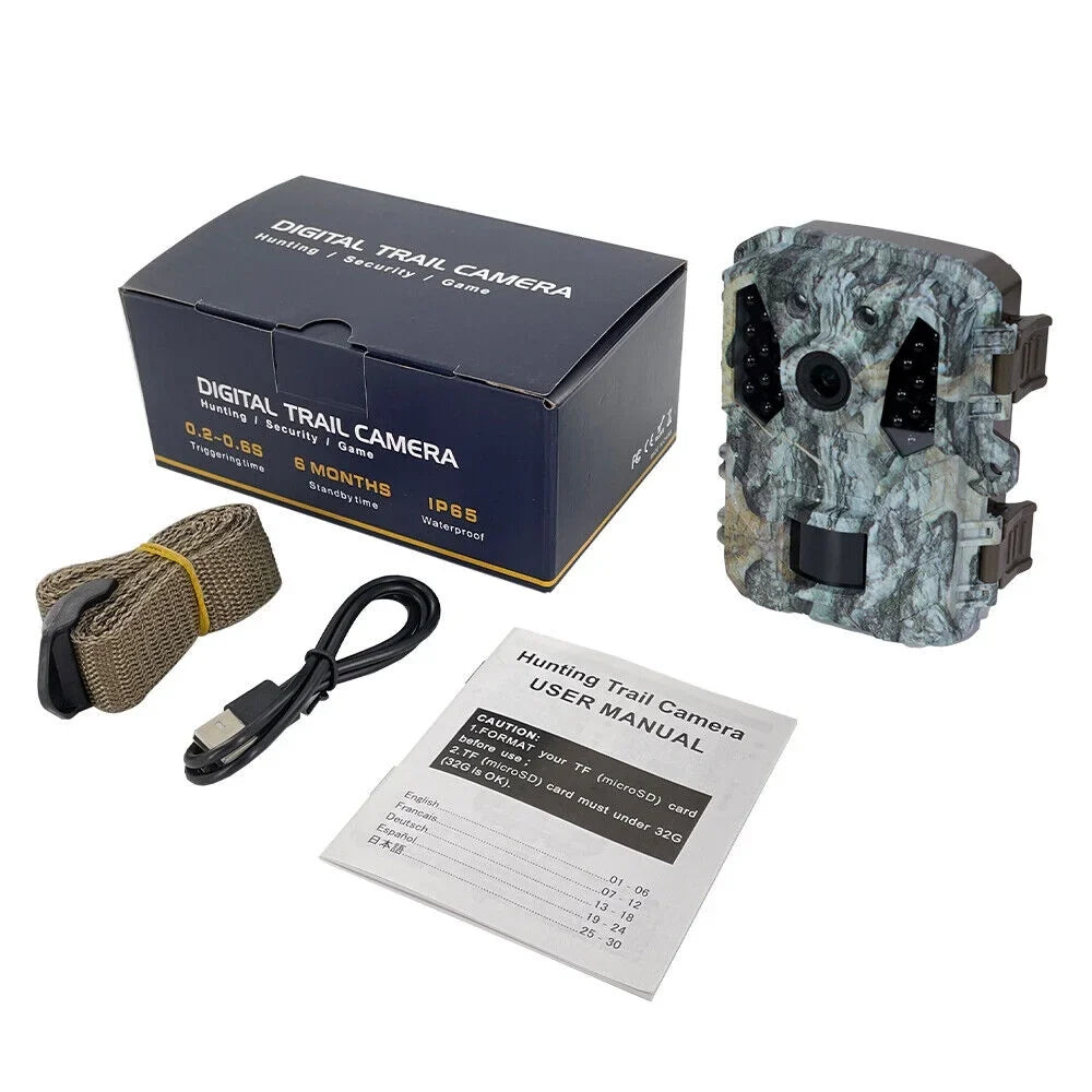Vision Waterproof Camera 1080P Wildlife with Cam 24MP Mini Night Trail Hunting