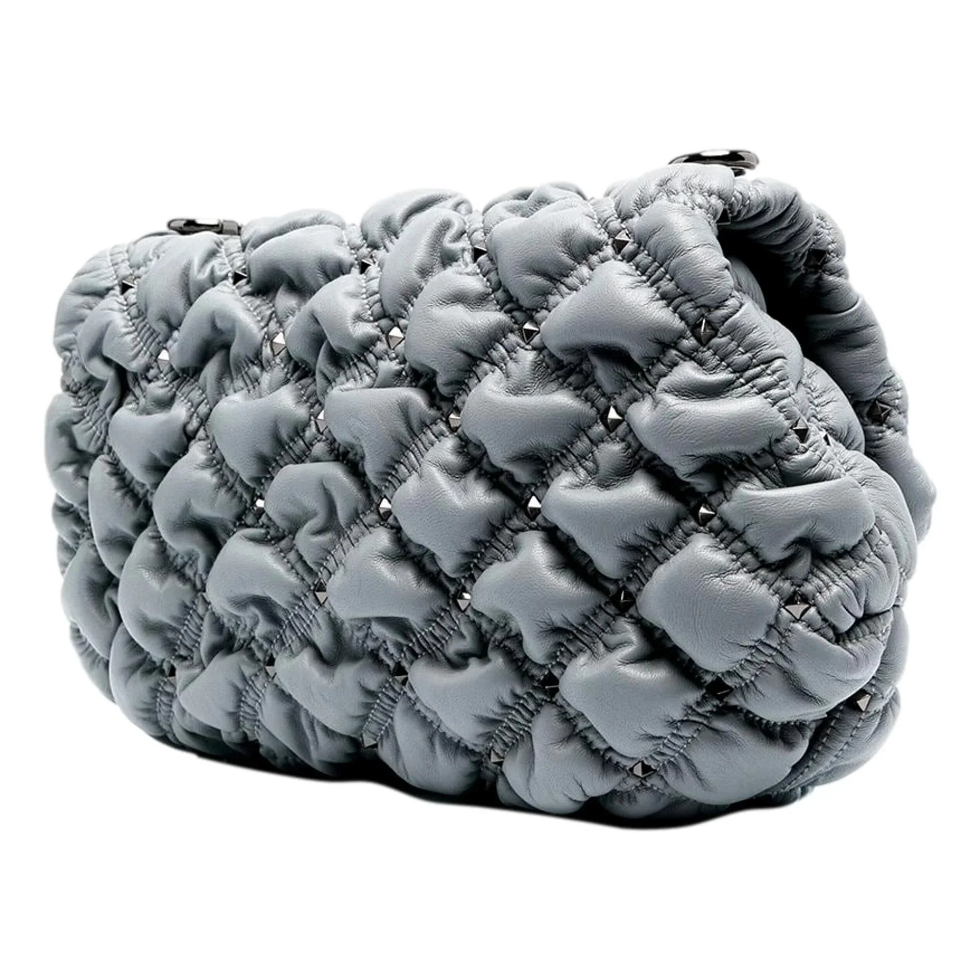 Spike Bag Gray Garavani Medium Me Leather Valentino Crossbody