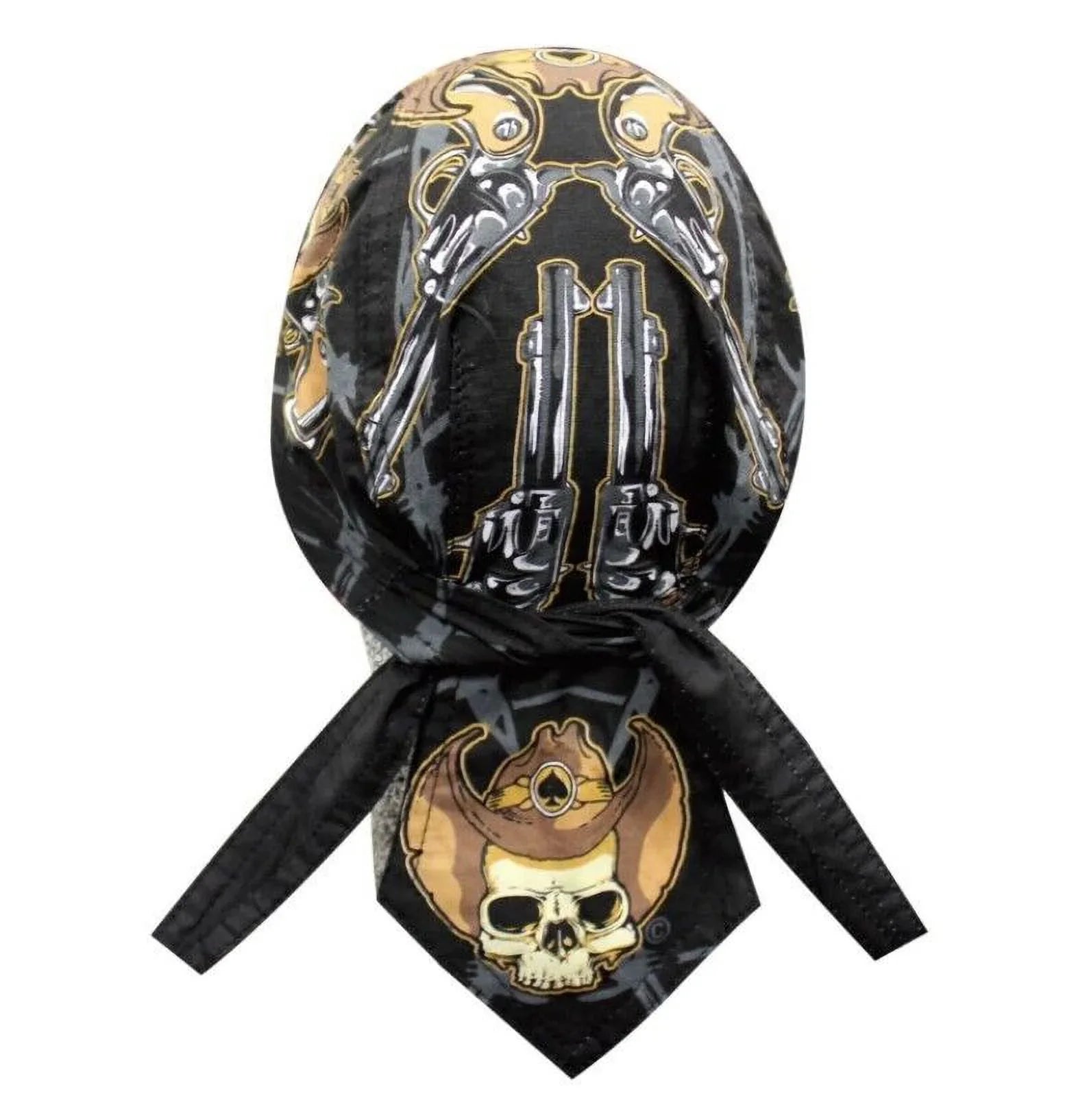 Rag Deluxe Headwrap Danbanna DuRag Doo Biker Bandana Desperado Skull Western Cap