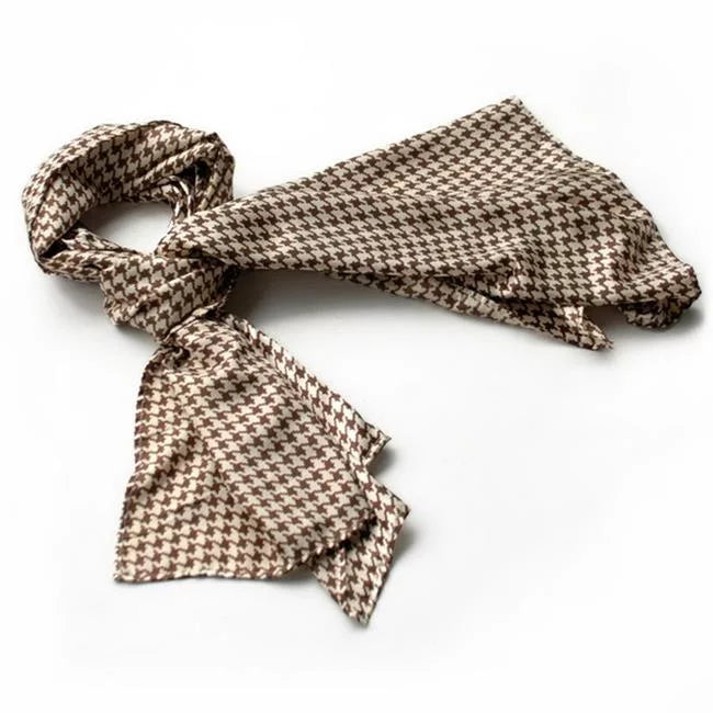 Nobel Design Silk Soft Scarf/Wrap/Shawl Plover Small Brown Blancho - Super