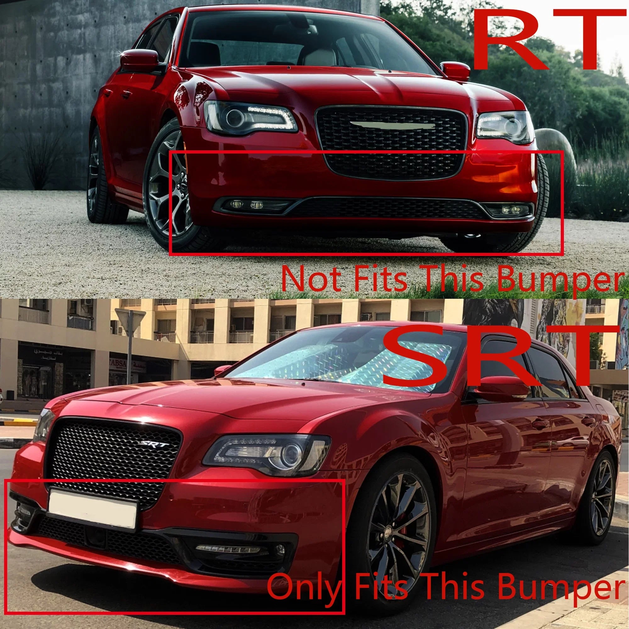 Bumper 2015-2022 Lower Black Lip Front for Sedan 300 SRT Chrysler NINTE Matte