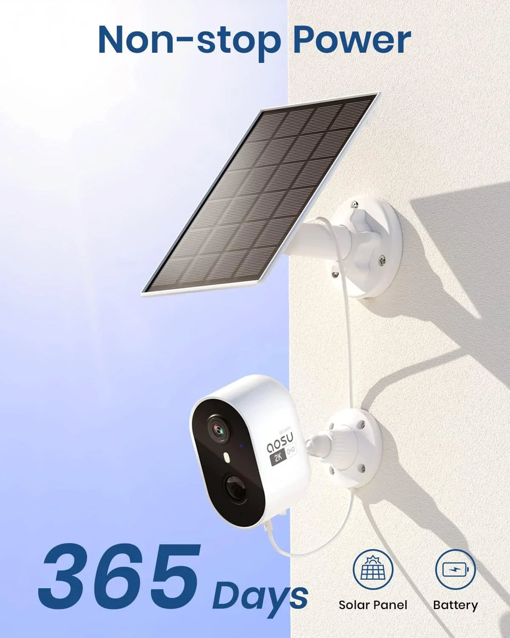 2K Night Alexa with Security Siren Detection with 2-Way Talk,Wifi Work Motion Outdoor Camera Cameras AI Alarm, Color Spotlight Vision, with & Solar Wireless Outdoor