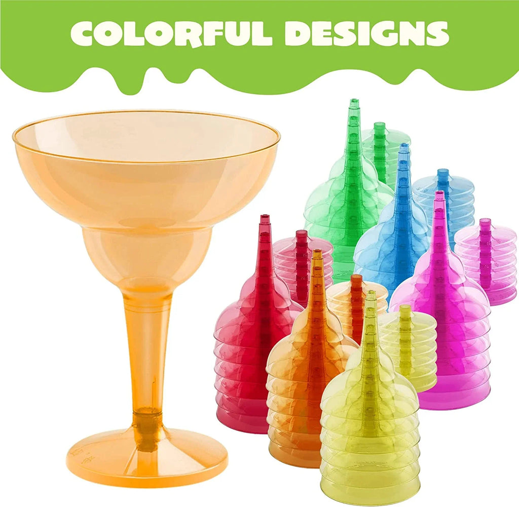 Cups Fun,Plastic Margarita Mayo JOYIN De Supplies Theme oz Party Fiesta 48 Margarita De Mexican Decorations,12 Decoration Party Glasses Cinco Party Mayo Glasses for Taco Cinco Plastic Pcs