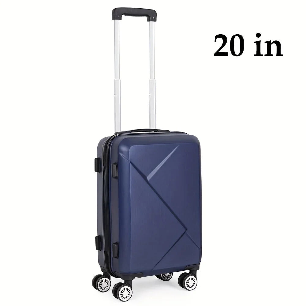 20-Inch Business, Blue Wheels Scratch-Resistant Surface, Travel Carry-On Four Spinner Hardside Inch Luggage 20 Suitcase And With For - Lock