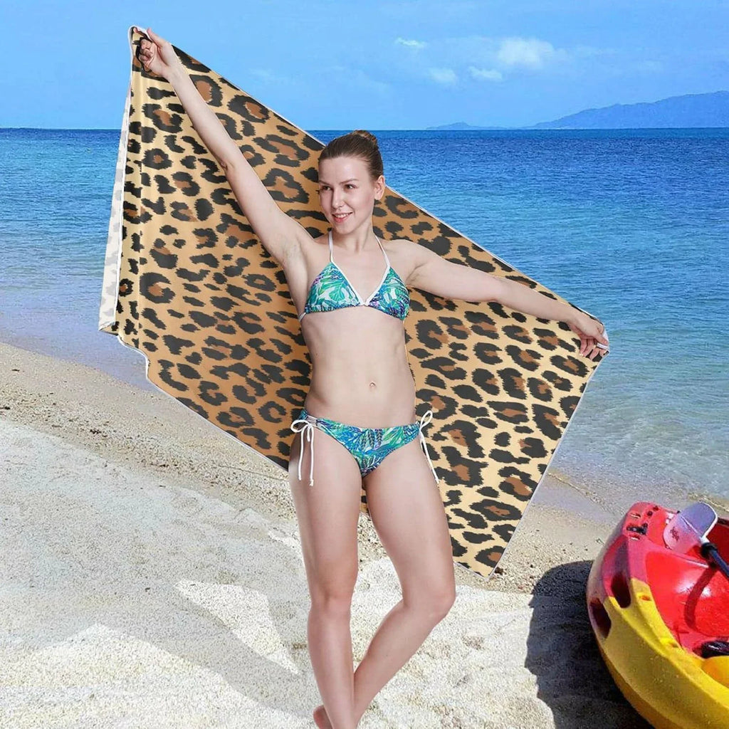 Free Towel Beach Bath Swim Shower Microfiber Thin Pool Towel Grain Dry 30¡±X60¡± Quick Blanket, Oversized Leopard Bestwell Towel Multipurpose Towel, Yoga Sand Lightweight